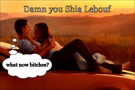 Megan Fox and Shia Lebouf on Bumblebee