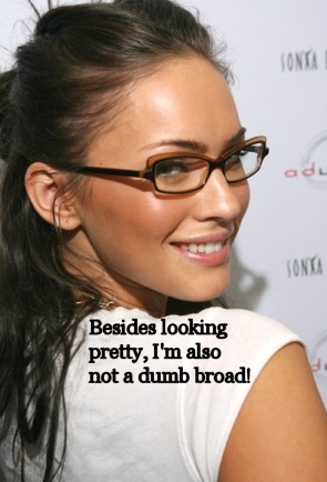 Megan Fox with glasses on