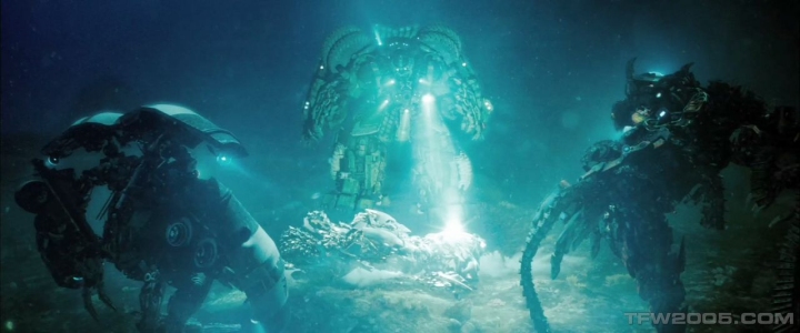 Decepticons find Megatron at the bottom of the ocean
